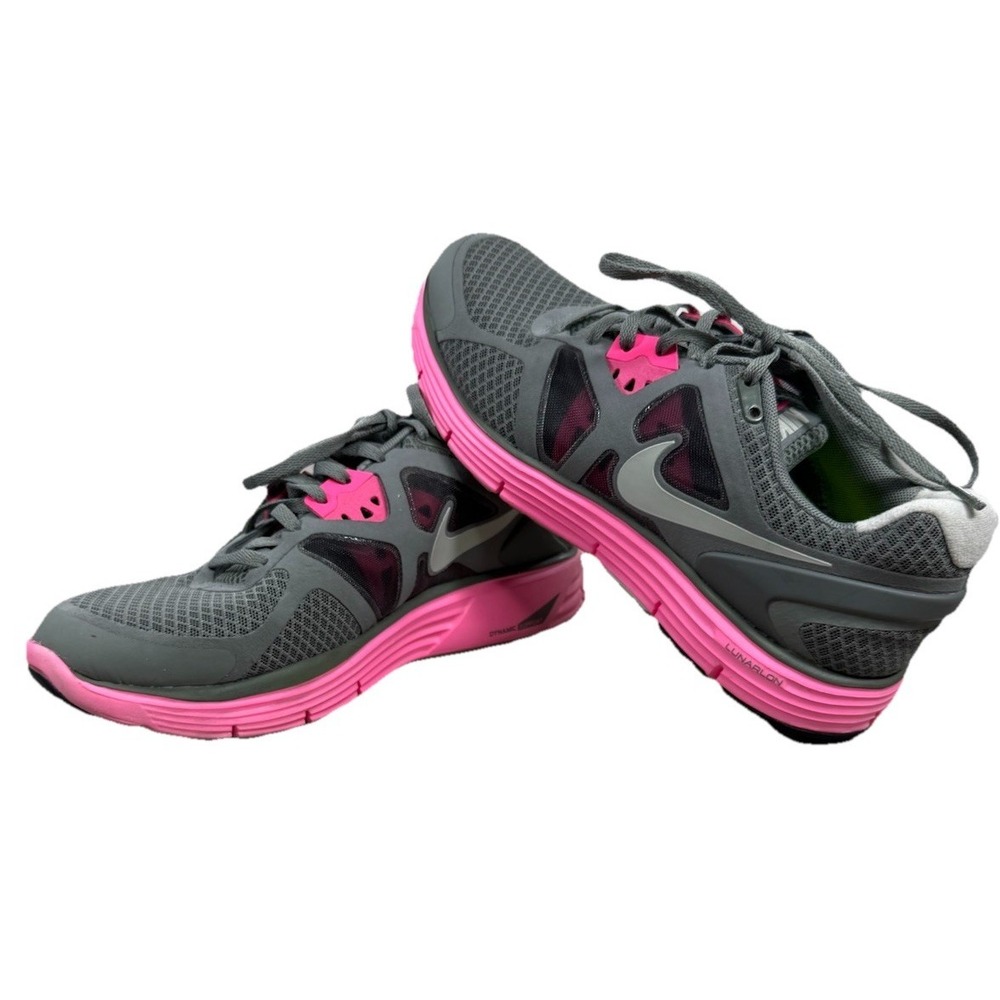 Nike Lunar Glide 3 Tennis Shoes Women's‎ 7.5 Gray Pink Fit Sole Cushion Support